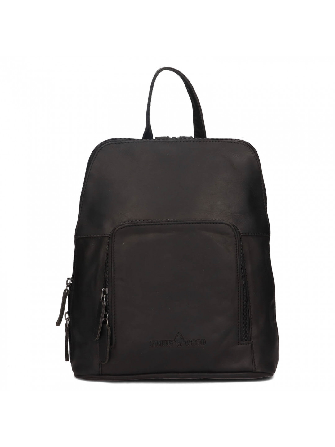 Vintage dámský kožený batoh Greenwood Anites – černá